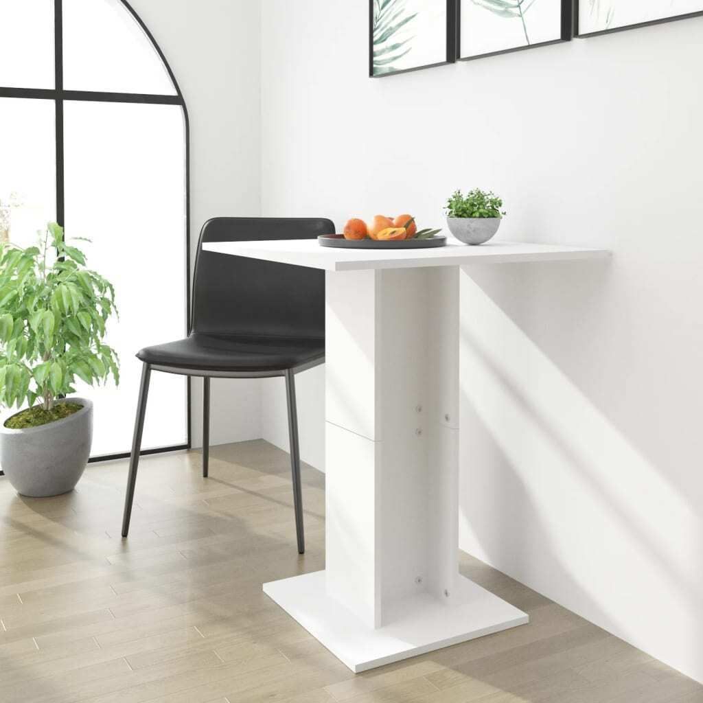 Maison Exclusive - Bistrotisch Weiß 60x60x75 cm Holzwerkstoff