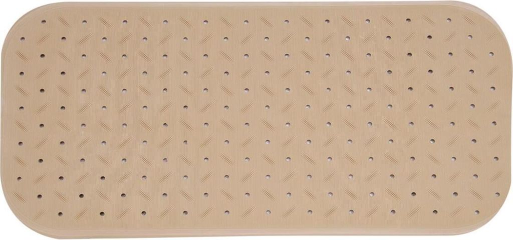 MSV Dusch-/Badeschutzmatte Bad - Gummi - beige - 36 x 97 cm Produktbild 