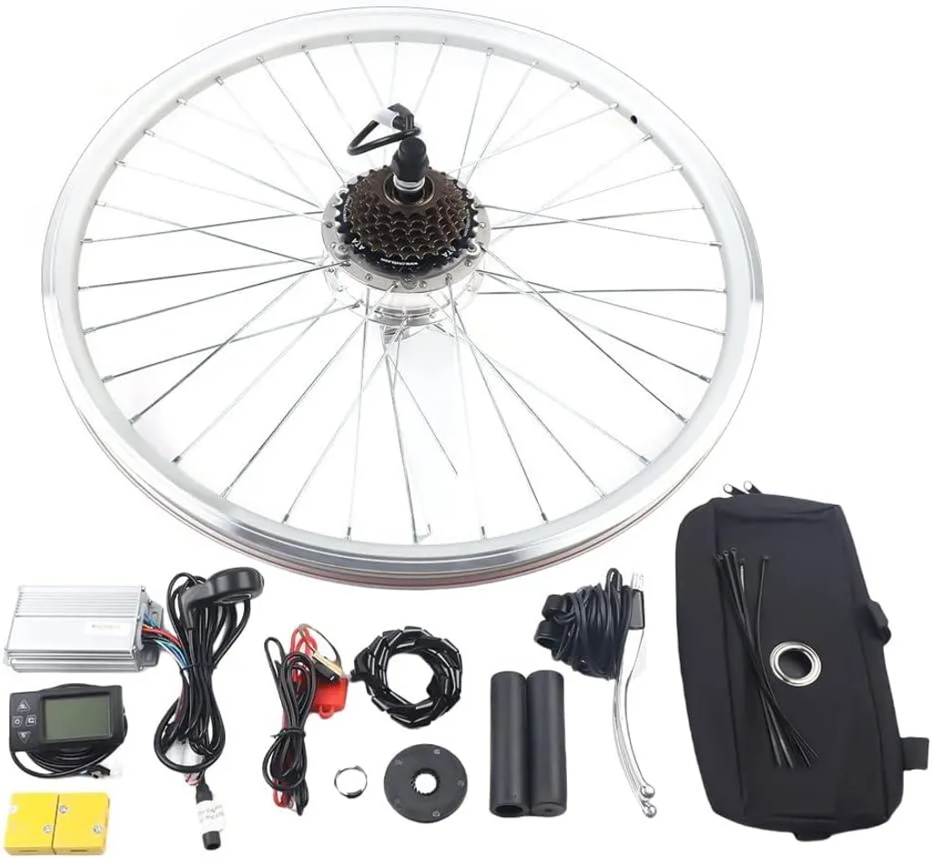 Kit de conversion vélo électrique moteur 36V écran LCD argenté complet - 2