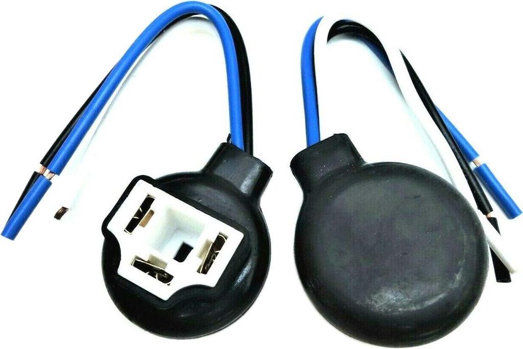 Matel Service 2x H4 Keramik Lampensockel Lampenfassung Stecker Glühlampen-Sockel 12V 24V 90° für alle Scheinwerfer mit H4 Leuchtmittel