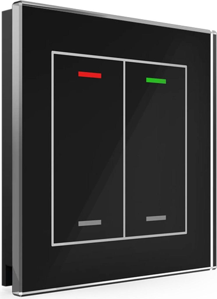MDT KNX Glastaster II Light 2-fach RGBW,schwarz,Neutral, 1 Stk.