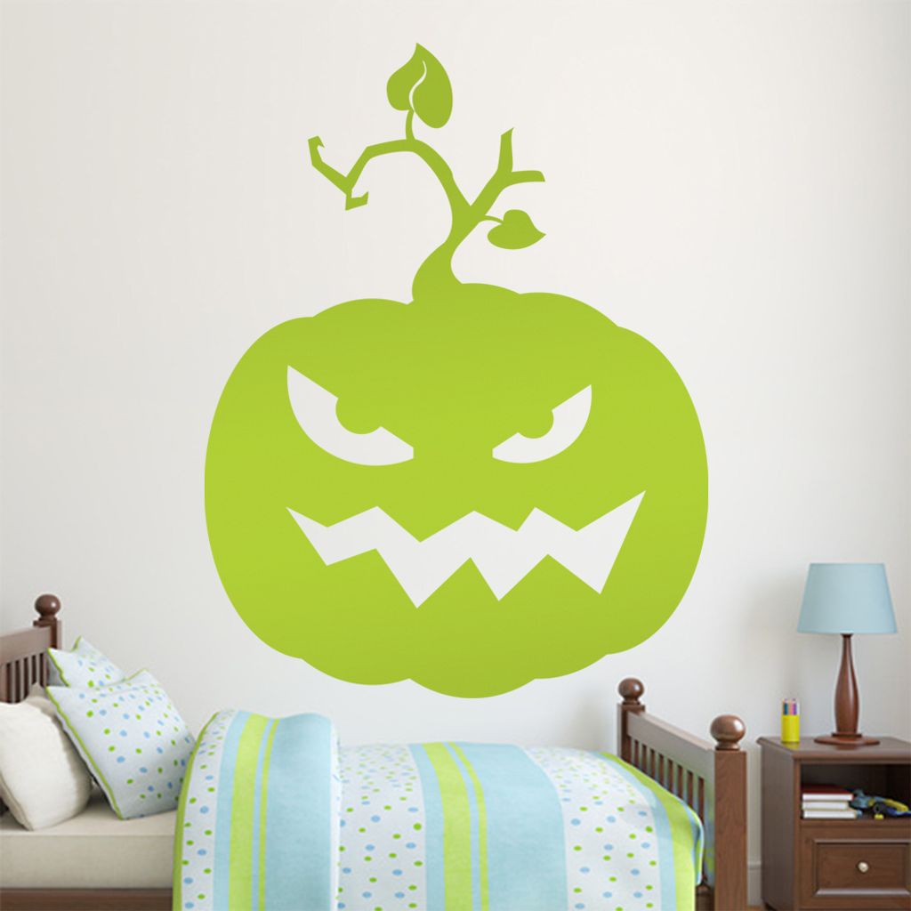 KIWISTAR Böser Kürbis - Aggresiv Gemein Gruselig Halloween Wandtattoo in 6 Größen - Wandaufkleber Wall Sticker - Dekoration, Küche, Wohnzimmer...