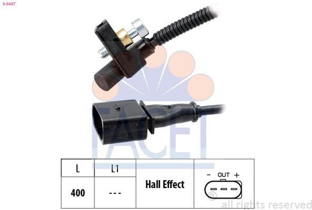 FACET 9.0447 Kurbelwellensensor Impulsgeber für VW POLO (9N)