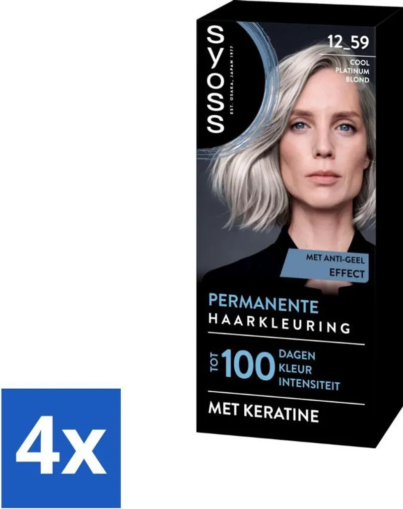Syoss 12-59 Biondo Platino Freddo 4 Pz - Eleganza Professionale a Casa