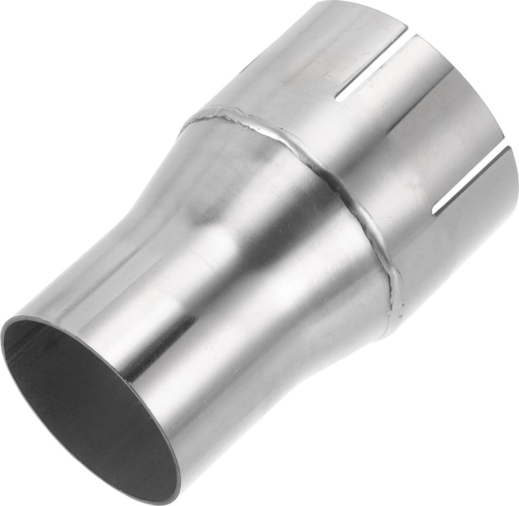 2"OD Bis 2.5"OD Mandrel Abgaskrümmer Konzentrischer Reduzierer T304 Edelstahlrohr Adapter 4 Zoll Länge Silberton