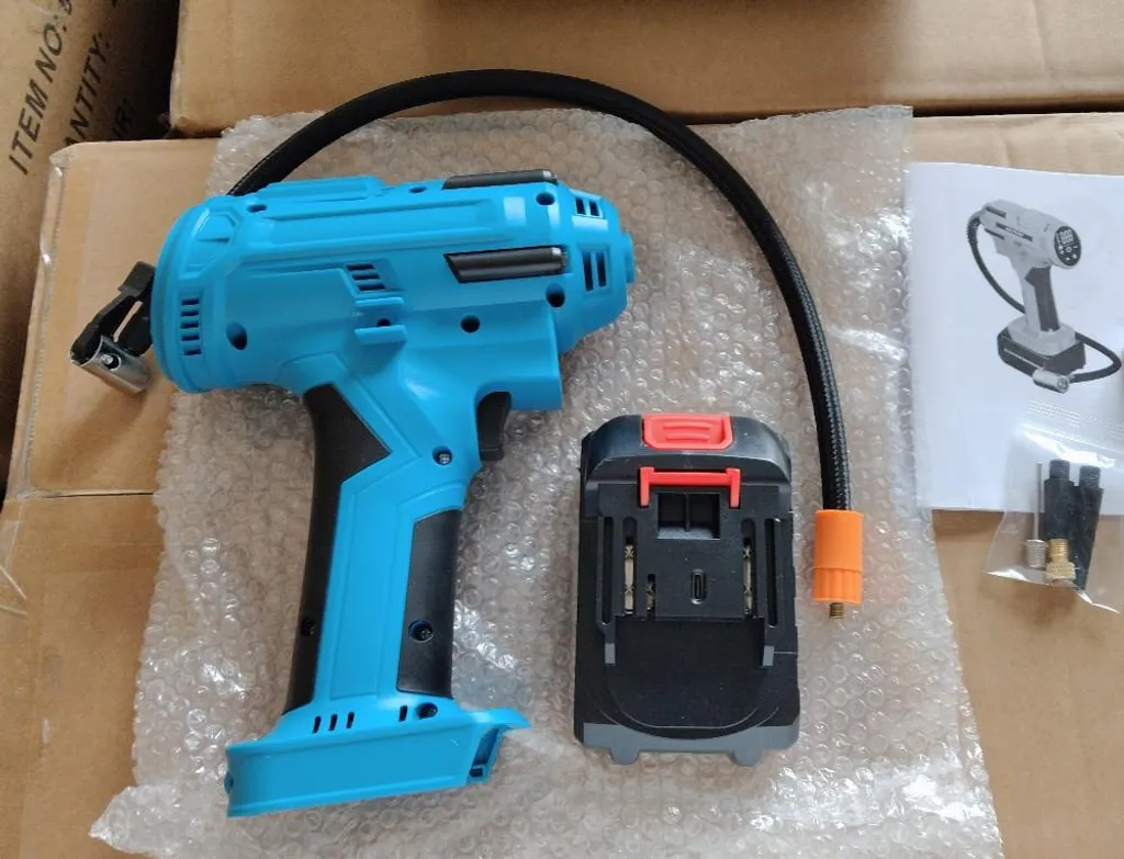 Pompe à air puissante 800W avec manomètre numérique et batterie 4.0Ah
