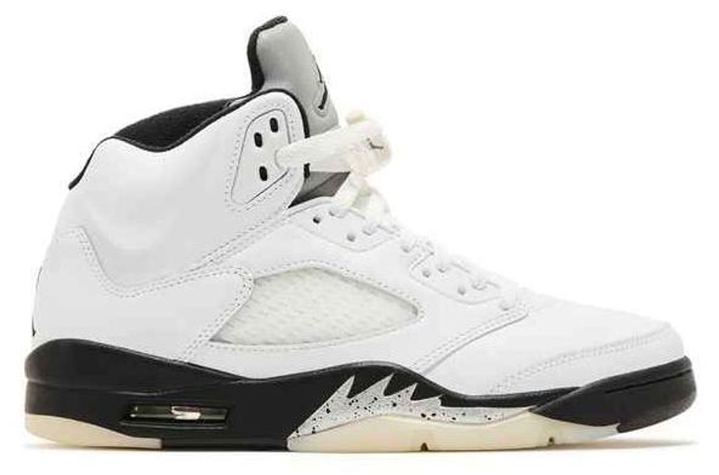 Nike Air Jordan 5 Retro "Reverse Metallic White Black", Größe: 40,5