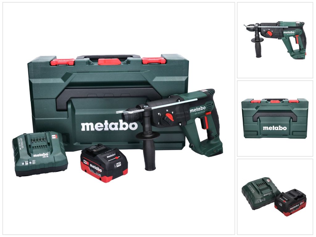 Metabo KH 18 LTX 24 Akku Kombihammer 18 V 2,1 J SDS plus + 1x Akku 5,5 Ah + Ladegerät + metaBOX