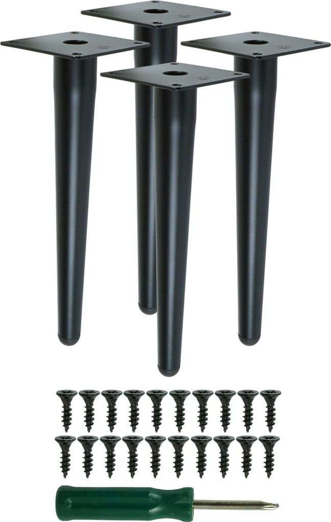 Metallfuß aus Stahl 25 cm gerade Sofafuß Schrankfuße Produktbild 