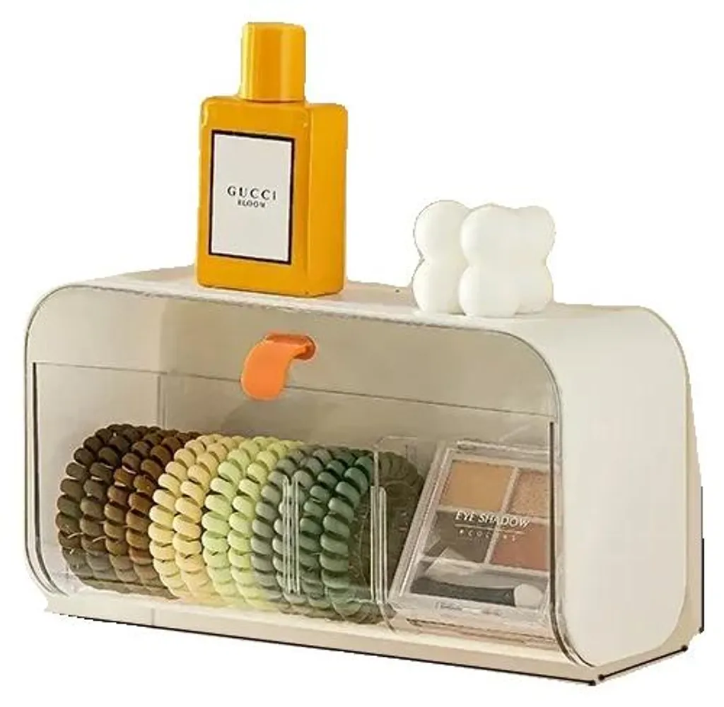 Boîte Rangement Cosmétiques PP Durable Blanc - Design Minimaliste