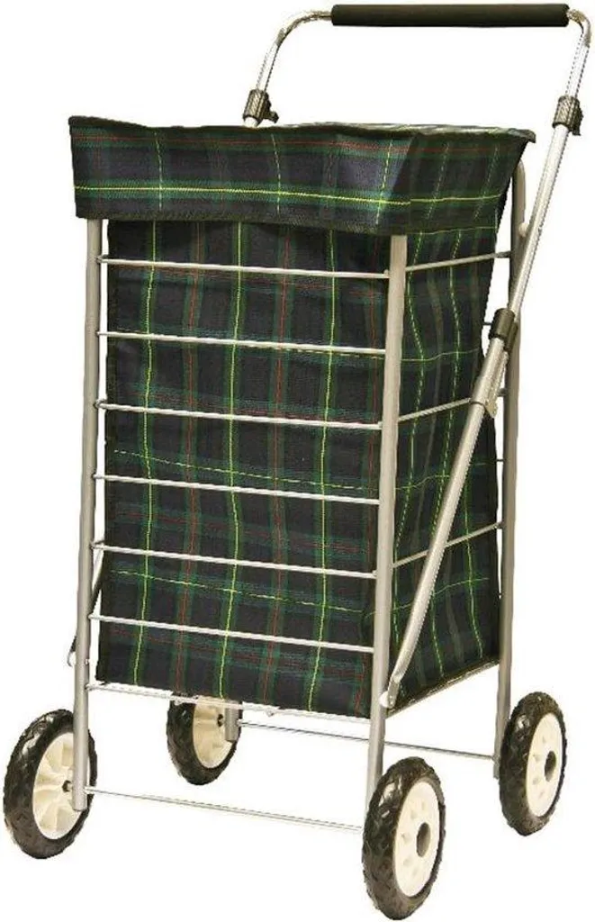 Poussette de marché pliable grande capacité 60 L avec sac amovible