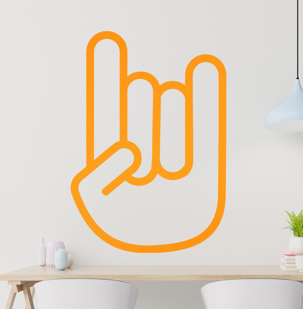 The Horns Wandtattoo in 6 Größen - Wandaufkleber Wall Sticker - Dekoration, Küche, Wohnzimmer, Schlafzimmer, Badezimmer