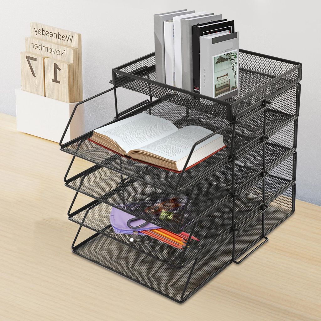Papiersammeltray, 33*29*25cm Schreibtischorganisator, Stapelbares Bürodokumentenorganizer