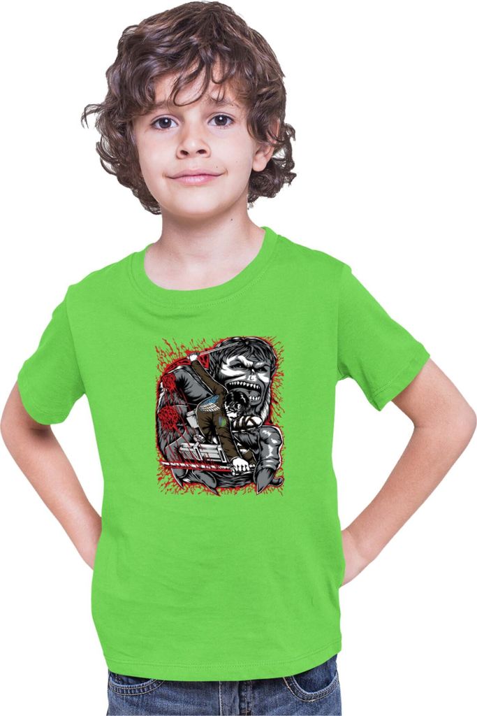 Kinder T-Shirt Japan Anime Manga Attack Anime On Titan Levi Ackerman 08 Levi Titan Pilot, 7-8 Jahr - 128 / Lime