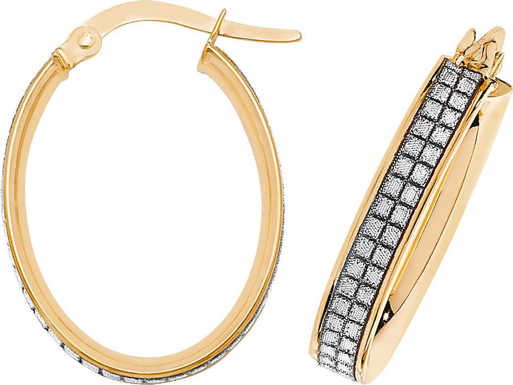 9 Karat (375) Gold Damen - Creolen / Ohrringe - 22mm*4mm; TRS15925