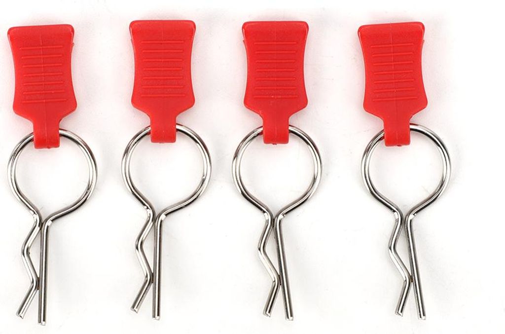 1/5 1/8 RC Car Body Shell Clip Pin Fixing -Halterung Set Accessoire -Teile für Traxxas (rot)