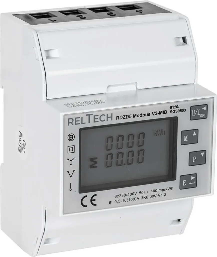 Compteur triphasé anti-fraude Reltech MID pour sous-comptage