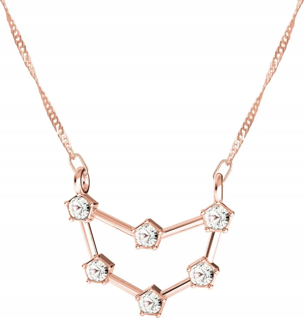 Collana Segno Capricorno Argento 925 Placcato Oro Rosa - Alta Qualità