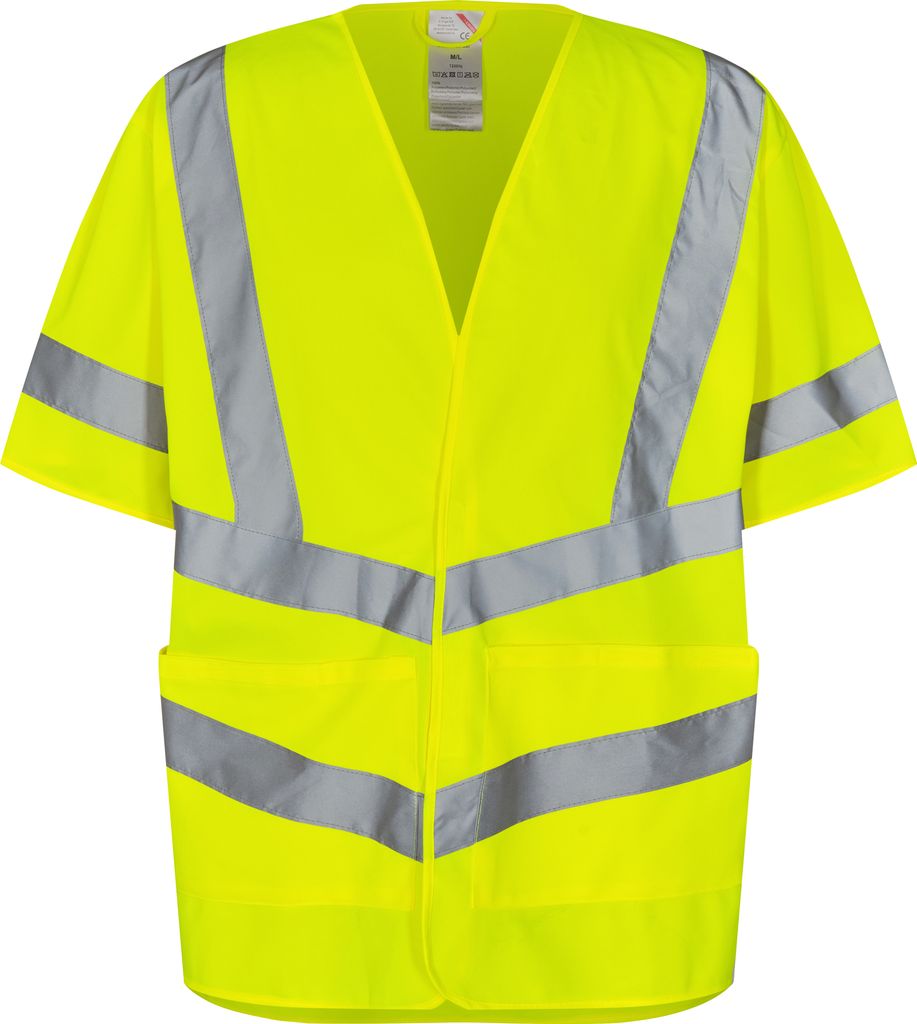 F. Engel Safety Weste mit kurzen Ärmeln, Gelb, Gr. M/L