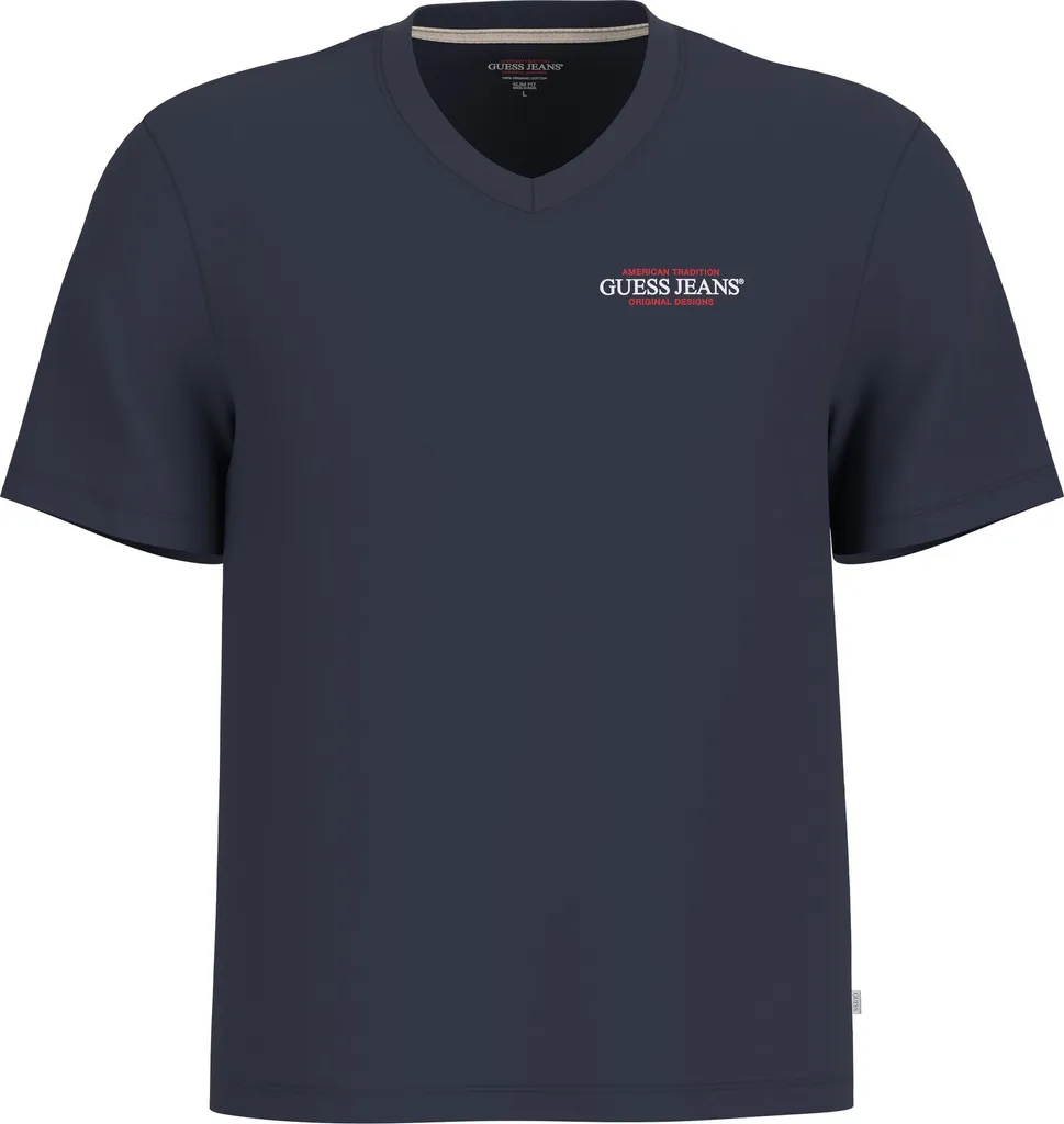 T-shirt Homme Ajusté Guess Jeans Bleu S : Fini les Hauts Trop Larges
