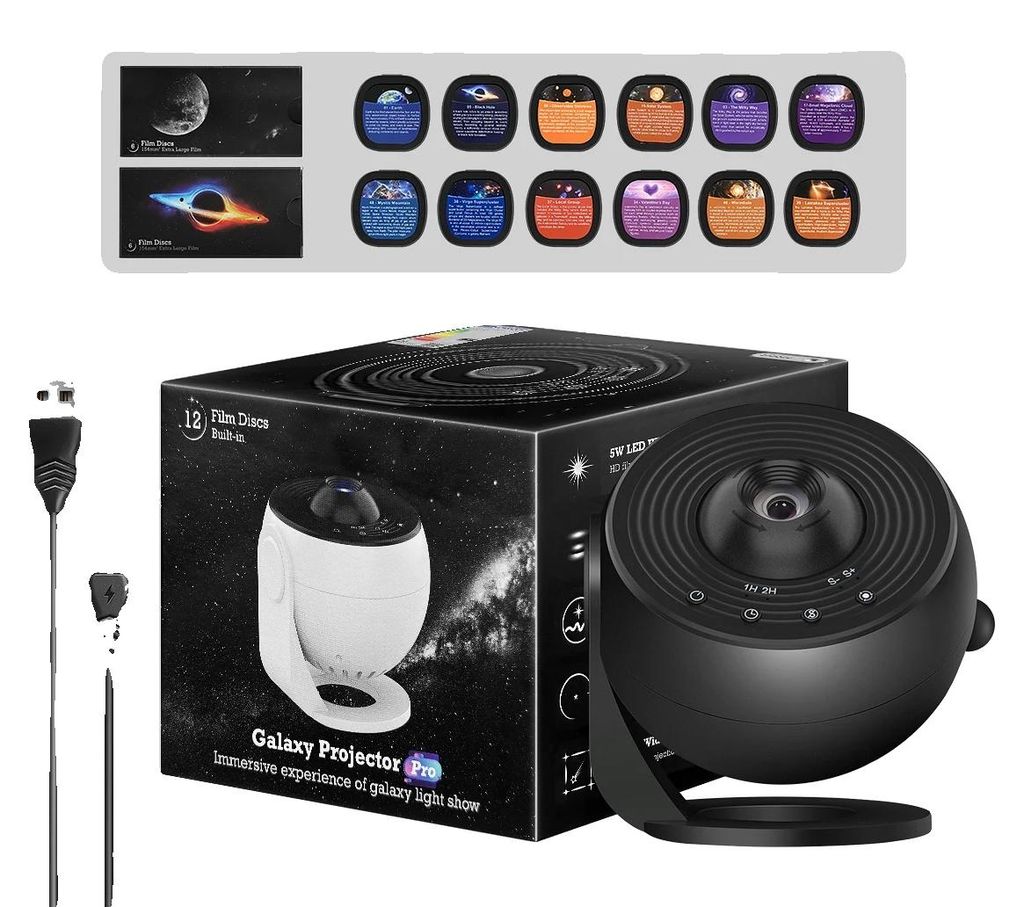 Projektor galaktyczny, obrót o 360°, regulowana ogniskowa, Zdjęcie produktu 