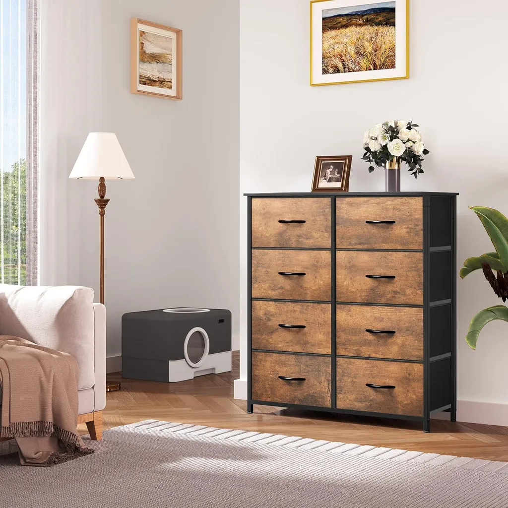 Commode de Rangement Stable à 8 Tiroirs - Solution Gain de Place Fermée - 2