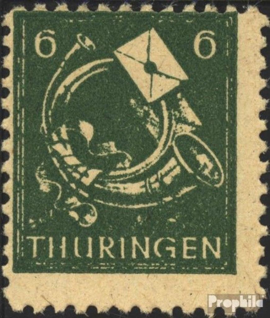 Briefmarken Sowjetische Zone (All.Bes.) 1945 Mi 95A Y a z2 , fallende Papierstreifung postfrisch Thüringen