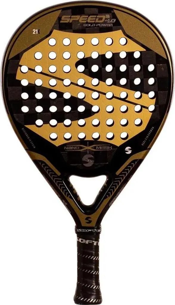 Raquette de Padel Softee Speed Gold Power 4.0 Nano Mesh Polyvalente