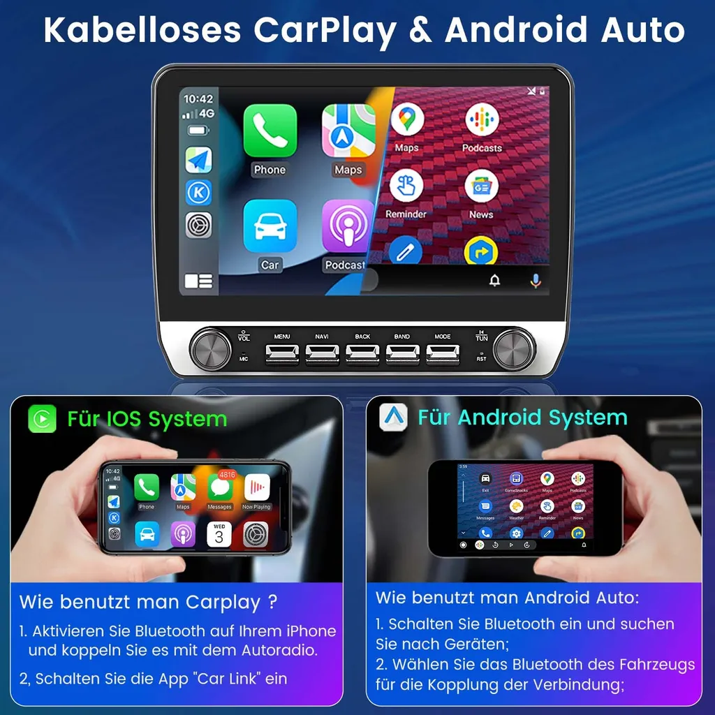 Station Multimédia Android 15 avec Navigation GPS pour Fiat Ducato DAB+ - 7