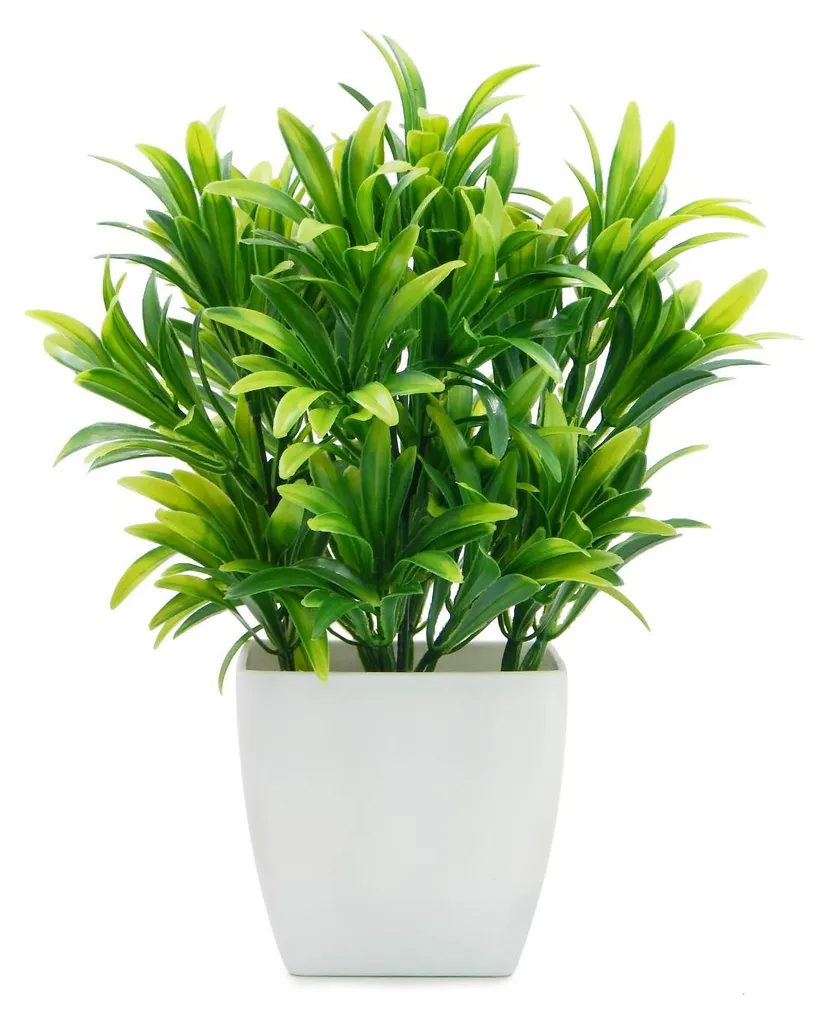 Plantes artificielles sans entretien aloès pot carré blanc déco durable