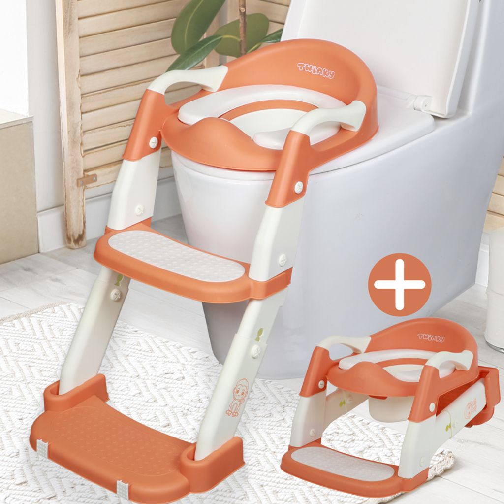 Siège de toilette Twinky avec escalier pour enfants & kit Image du produit 