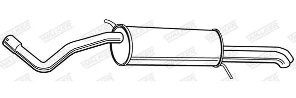 Échappement arrière WALKER pour Skoda Fabia - Réparation OE 6Q9253609AJ