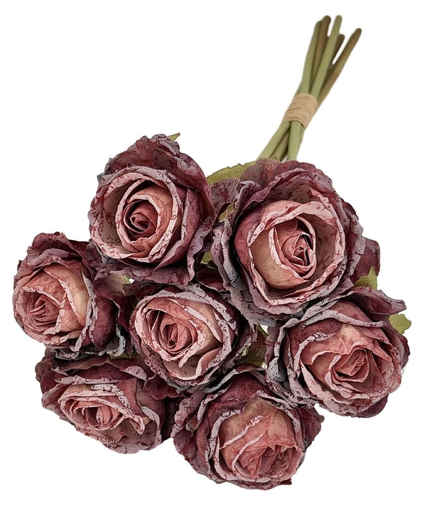 7 Bündel künstliche Rosen, Retro-Rosen mit Stielen für Tischvase, Braut-, Hochzeits- und Heimdekoration