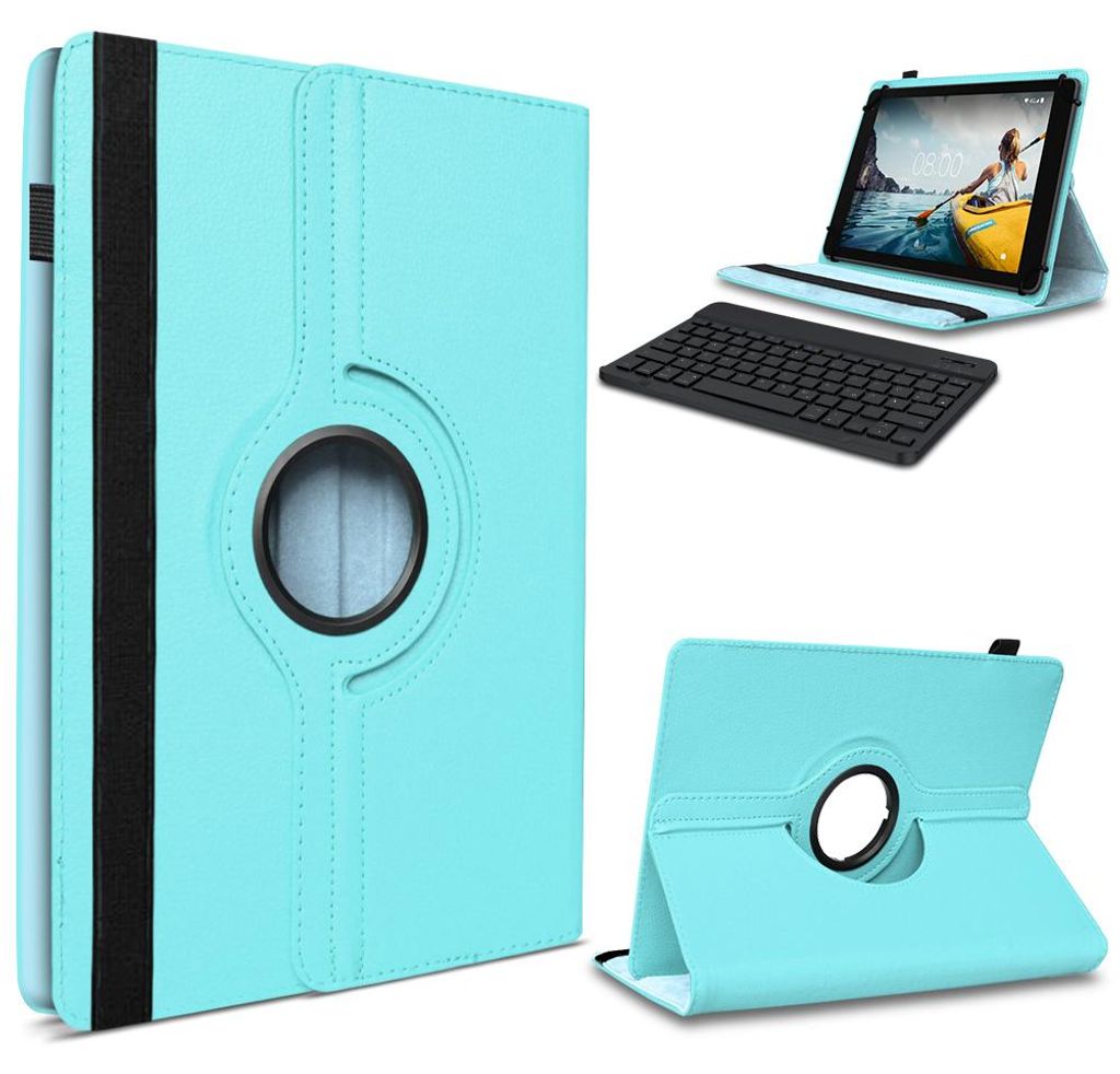 Hülle Tastatur Tasche für Teclast ArtPad Air Keyboard Schutzhülle Bluetooth QWERTZFarbe 360 Uni:Türkis