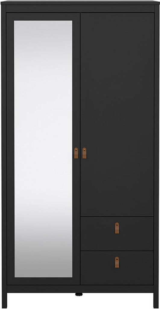 Madrid Kleiderschrank 199x103x59cm, 1 Tür, 1 Spiegeltür, 2 Produktbild 