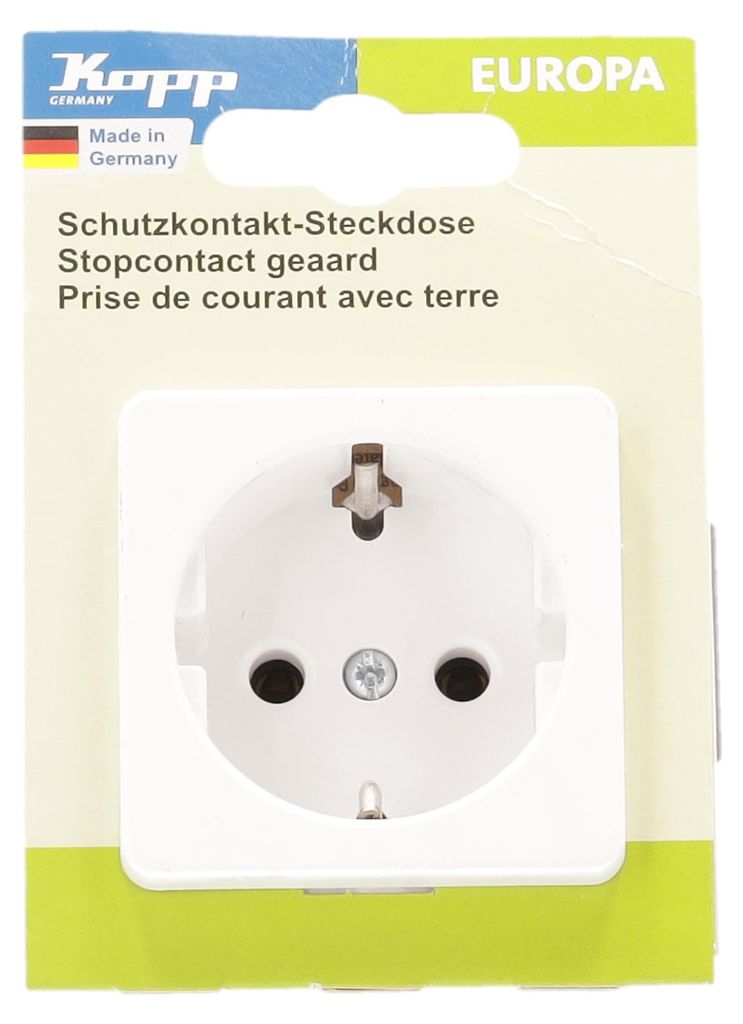 Kopp 113613087, CEE 7/3, 1 module, CEE 7/4, Wit, 250 V, 16 Productafbeelding 