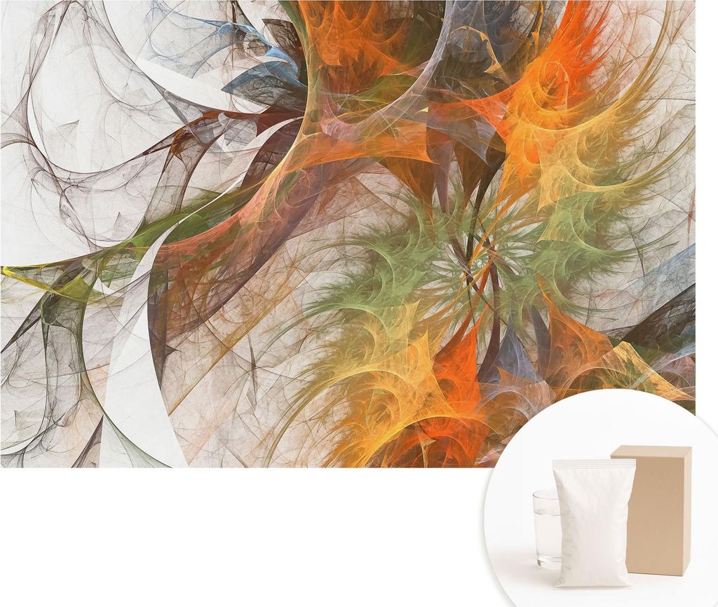 Fototapete - Wandbilder für Wohnzimmer - 104x70 cm - Dekorative Wandfolie - Modernes Design für Wanddekoration - Tapeten für Innenräume - Abstr...