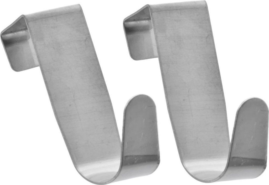 Orion Handtuchhaken Kleiderhaken Türhaken Haken zum Hängen über die Tür Stahl 2 Stk.