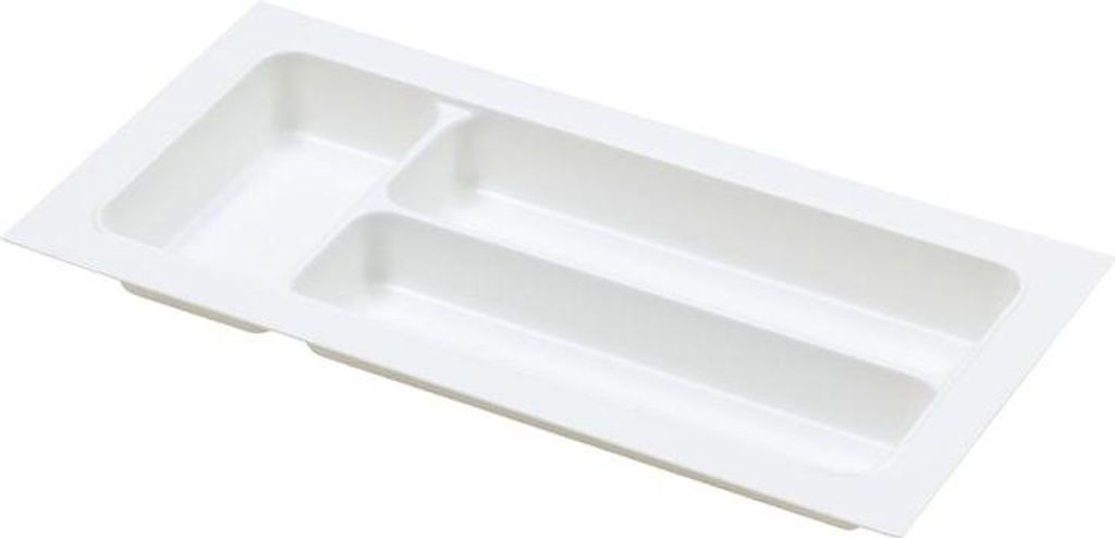 Besteckeinsatz für 30 cm Schublade Kunststoff Verkehrsweiß 200 - 240 mm