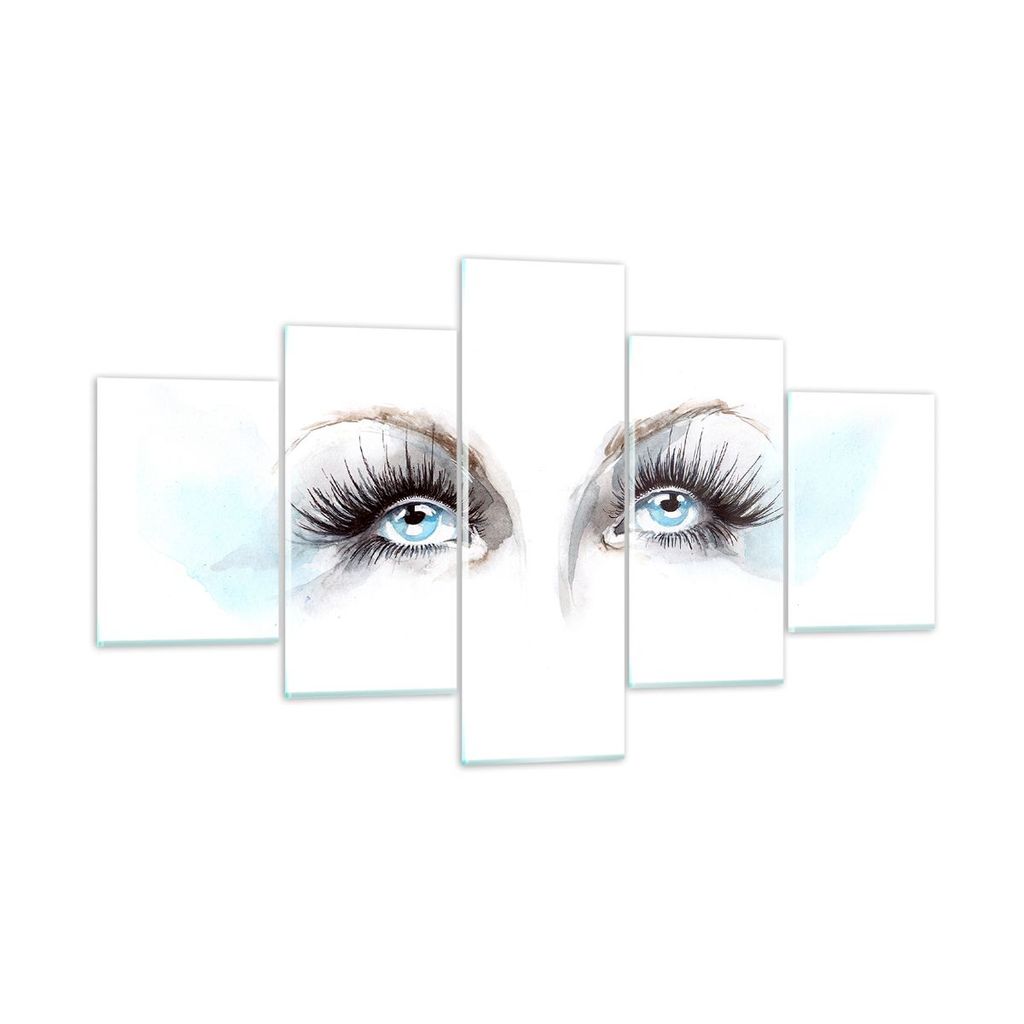 Bilder auf glas - Mädchen Fantasie Augapfel menschliches - 125x70cm - Glasbilder - Wandbilder - Kunstdruck - Wanddekoration aus Glas - Glas Bilder...