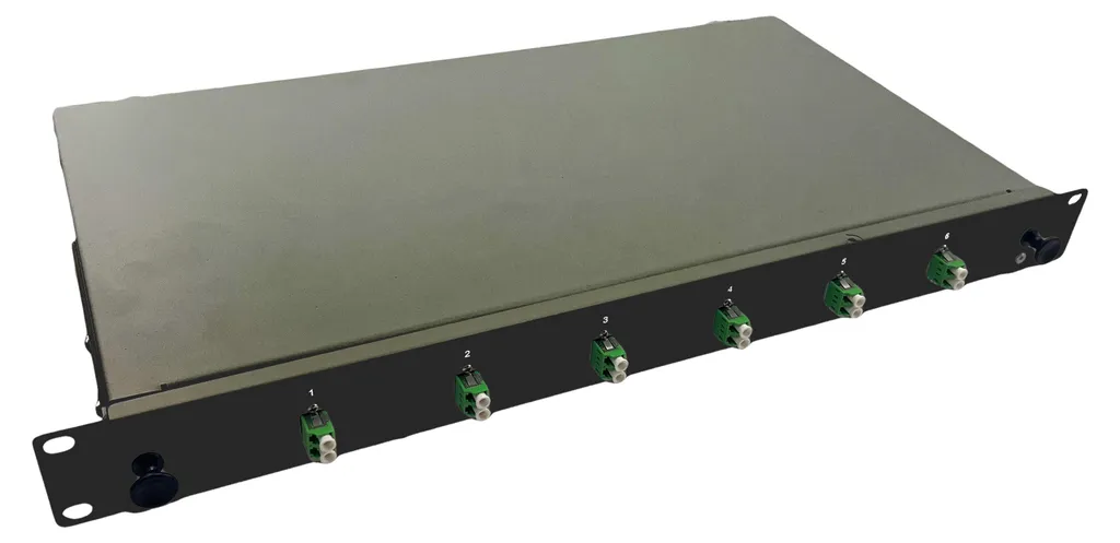 Coffret d'épissure fibre optique 12 fibres LC/APC Duplex Helos 375551