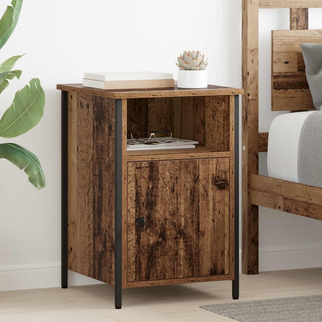 vidaXL Nachttisch Altholz 40 x 42 x 60 cm Holzwerkstoff