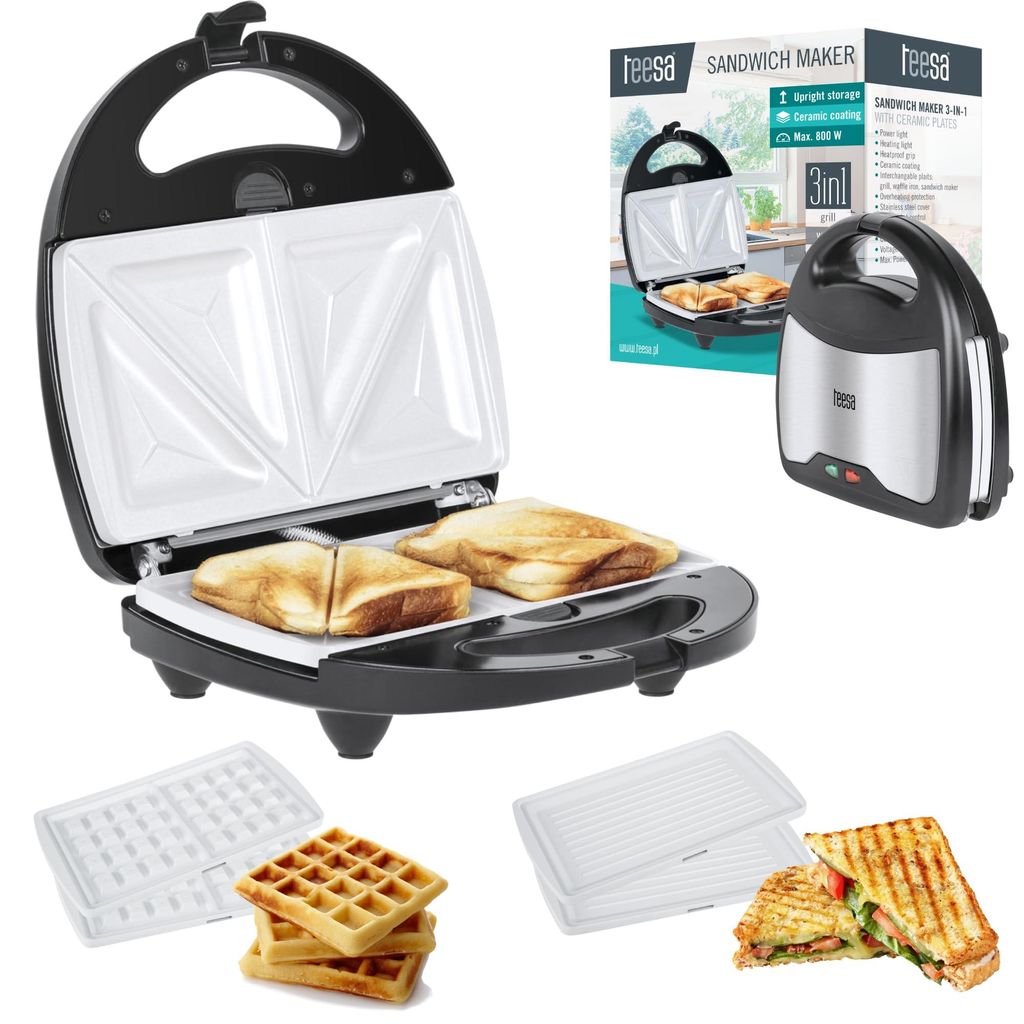 Sendvičovač Teesa 800W griluje vafle, hrianky Obrázok produktu 