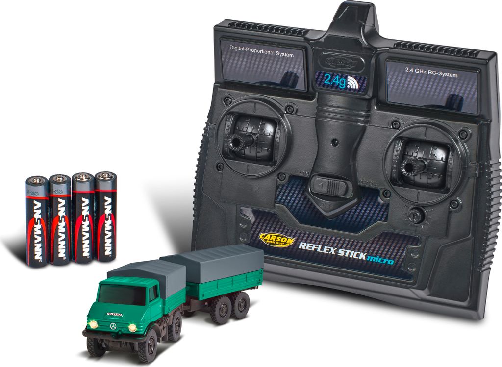 Carson RC Mercedes Benz Unimog Forst mit Hänger 100% 1:87 Produktbild 