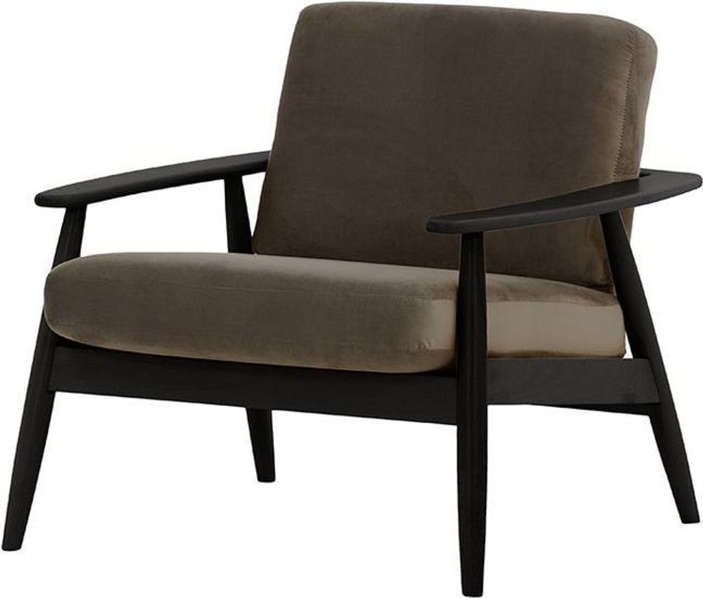 Sessel Demure aus medizinischem Schaumstoff-Velluto 17-black