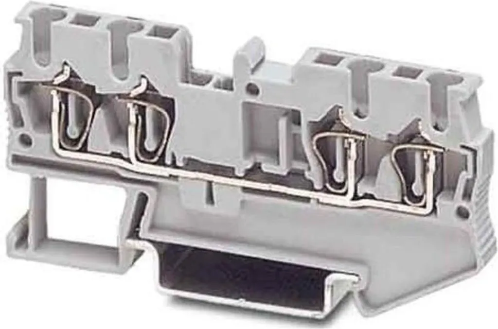Bloc de jonction Phoenix Contact ST 2,5-QUATTRO à 4 connexions gris