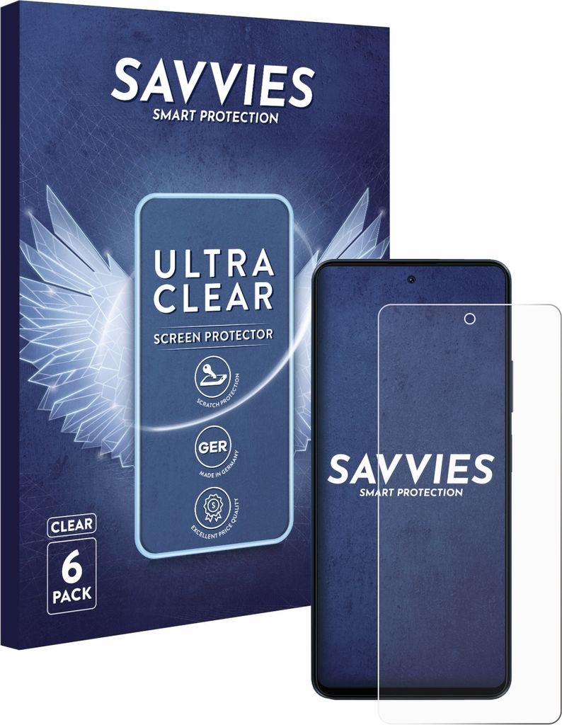 6x Für Blackview Shark 8 Schutzfolie Savvies Displayschutz Display Schutz Folie Klar Transparent