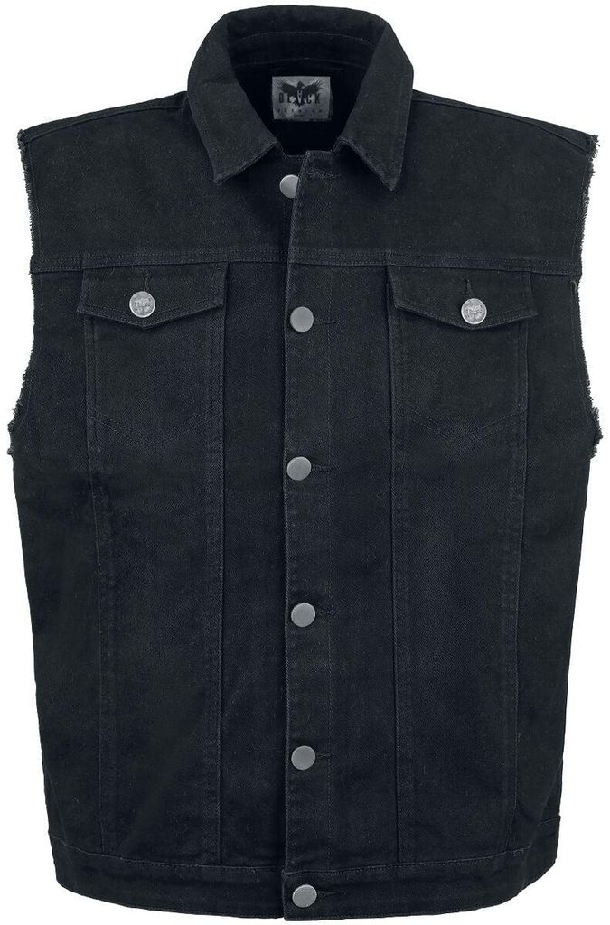 Black Premium by EMP Herren ärmellose schwarze Jeansweste Produktbild 
