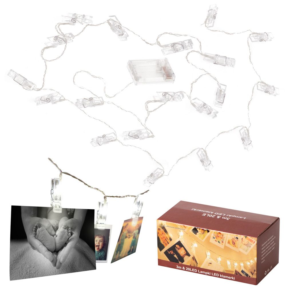 Lampes photo LED 1,5 m 10LED blanc chaud Image du produit 