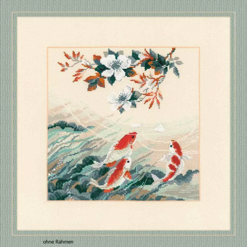 Broderie point de croix compté Poisson dansant Riolis - Kit complet
